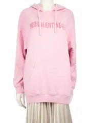 Pink Logo Print Hoodie