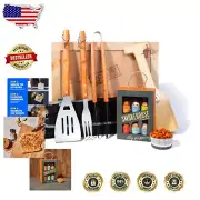 3-Piece Grilling Tool Set with BBQ Rubs – Ideal Gift for Grill Masters