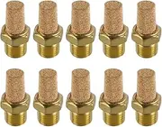 Laroal Copper Air Valve Muffler 1/8" BSP Male Thread Pneumatic Exhaust Muffler Pneumatic Muffler Flow Control