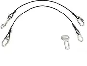 Sonku Dog Car Seat Belt Restraint, 2 Pack Proof Steel Cable Safety Vehicle Belt Fit for Small, Medium, Large, and X-Large Dogs