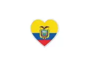 Patch Badge Patch Printed Thermoadhesive Flag Heart Ec Ecuador