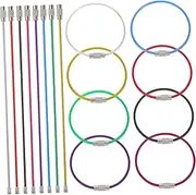 VILLFUL Metal Key Ring Bag Tag Wire Keychain Luggage Tag Wire Keychain Cable Large Key Ring
