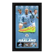 Soccer - Erling Haaland Manchester City Signed & Framed Boot (Beckett Hologram)
