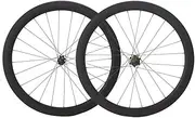 Carbon Disc Brake Wheelset 700c Road Bike Rim 50mm Clincher Tubeless Front Rear Wheels Thru Axle 8-12 Speed Cassette Hubs, 690 Clicks
