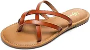 [HEVA] Women's Elastic Strap Flat Sandals Casual Summer Open Toe Sandal