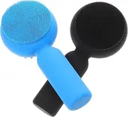 VICASKY 2pcs Silicone Face Scrubber for Deep Cleansing Gentle Dual-sided Facial Cleansing Brush Soft Skin Care Tool for Makeup Removal and Exfoliation Colors
