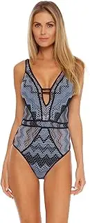 [Becca by Rebecca Virtue] Women's Reveal Show & Tell Plunge One Piece Swimsuit
