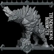 THUNDERHORN BEHEMOTH - Miniature | All Sizes | Dungeons and Dragons | Pathfinde