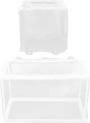 POPETPOP 2PCS Fish Breeding Net Box Acrylic Fish Box Aquarium Acclimation Hatchery Incubator Fish Tank Hatchery Incubator for Baby Shrimp Clownfish and Guppy