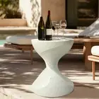Wear-resistant Concrete Side Table Garden Stool Outdoor Coffee Table Plant Stand