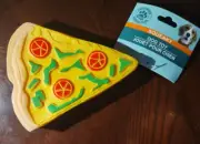 Pizza Squeaky Dog Toy Yellow/Green-Brand New-SHIPS N 24 HOURS