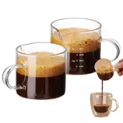 2x Barista's Tool Espresso Measuring Shot Glass 75ML 2.0 Oz Mixing Drinks Cup