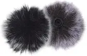 Kisangel 2pcs Outdoor Microphone Furry Windscreen: Lavalier Wind Lapel Headset Microphone Covers For Mini Clip-on Lavalier Mic