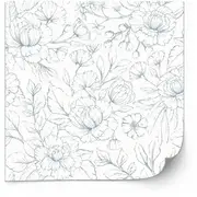 [Namly Design] Tiles Sticker - Leaf Print Decals / Floral Pattern / 24 pcs