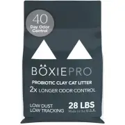 Boxie® Probiotic 40 Day Natural Odor Control Cat Litter, 28lb Clumping Clay K...