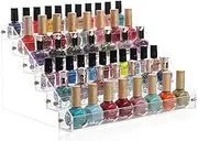 Sooyee Acrylic 6 Layer Nail Polish Rack Tabletop Display Stand on the Table or Desk Holds Up 72 Bottles,Clear 6 Tier Essential Oils Holder 12.2x9.5x6.9 Inches,Pack of 1