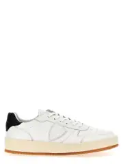 [Philippe Model] Philippe Model-Nice Low Sneakers Bianco/Nero-Uomo 43IT White/Black