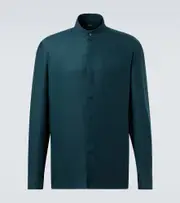 [Zegna] Zegna Linen shirt UK 16 turquoise