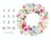 FLORAL WREATH MILESTONE MAT QUILT PANEL * FREE POST * SO PRETTY *