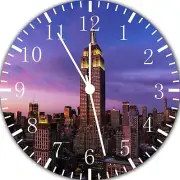 Empire State Building Frameless Borderless Wall Clock Nice For Gifts Decor E411