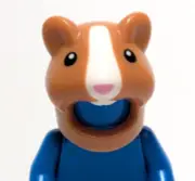 Lego - Minifigure Headgear - Hamster Costume, Tan Brown White Pink