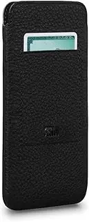 [Sena] UltraSlim Classic, Slim Fit Soft Leather Sleeve Case - iPhone 14 Plus/15 Plus, 13 Pro Max/14 Pro Max/15 Pro Max - Wallet Black