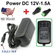 AC 100V-240V Converter 12V 1.5A Adapter DC Power Supply US Plug 5.5mm x 2.1mm