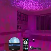 Star Projector Galaxy Projector Ocean Wave Projector Water Light Projector Valentine's Gift for Bedroom Night Light Projector Gaming Room, Home Theater, Ceilin