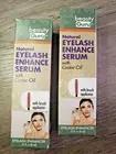 2 LOT NEW Beauty Guru Natural EYELASH ENHANCE SERUM with Castor Oil .27 fl. oz