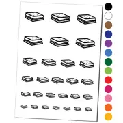 S'mores Graham Cracker Chocolate Marshmallow Campfire Snack Temporary Tattoo Set