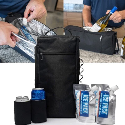 Portable Outdoor Carry-All Cooler Bag With 2 Ice Packs For Golf Picnic Camping