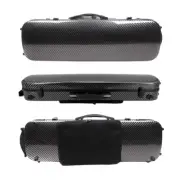 Violin Hard Case 4/4 Full Size Composite Carbon fiber with BackStraps, Black