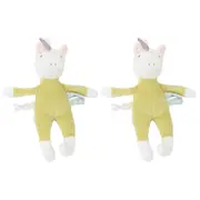 2PK Annabel Trends Cuddly Wuddlies Plush Kids/Toddler Toy 17x6cm Small Unicorn