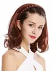 Half Wig Hair Piece Noble Braided Headband Shoulder Length 45cm Curls Red