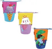 Keyroad Pencil Case Standing Pencil Case 23 x 5.5 cm Colour Mix School Pencil Case/Pack of 1, Mix, Classic