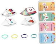 4PCS English Flash Cards for Educational Animal Color Fruit Learning Tool Fun Cognitive Development with Lifelike Pictures for Early Childhood Learning