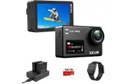 SJCAM SJ8Pro Action Cam 4K 60fps, 2.33 Inch Touchscreen Action Camera 170 FOV 8X Zoom Six Axis IS, Underwater 40M Waterproof Helmet Camera with 32G SD Card and Kits