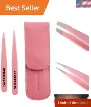 Exclusive Rose Tea Stainless Steel Tweeze Set for Precision Brow Grooming