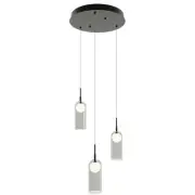 AFX Inc. KRNP04L30D1BKRND3 Kiran 3 Light 18 inch Black Pendant Ceiling Light