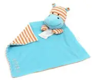 NWT Hope Hippo Lovey Poetic Plush Mini Baby Blanket Bella Tunno
