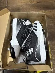 New Adidas Mens Icon V Boost Metal Baseball Cleats Grey Cloud White Size 13