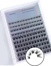 Individual False Eyelash Extensions, 3D Fluffy Effect C Curl, 200 Pieces, Mixed Length Cluster Lashes, DIY Eyelashes Extension, Clear Band Artificial Eyelashes (DLC130)