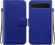 Compatible with Google Pixel 6 Pro 5G Flip Kickstand case Cover,Compatible with Google Pixel 6 Pro 5G Magnetic Wallet Case Blue