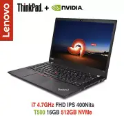 ThinkPad P14s i7 4.7GHz T500 IPS FHD 400Nits 16GB 512B W11P 4Y Premier Wrnty T14