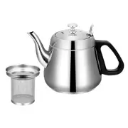 1.5L Stainless Steel Teapot Tea Kettle Coffee Pot With Tea Strainer