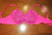 36D BRA ❤️ GORGEOUS VICTORIA'S SECRET ❤️ PUSH UP PAD PINK ❤️LACE EXTRA STRAP SET