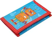 [JONYEE] RFID Wallet, Cute Cartoon Wallet with Zipper for Kids, Robot, Single, Trifold Kids Canvas Wallet