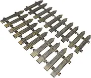 Miniature Fence Lifelike Rustic Decorative Plastic Small Fence Ornament for Courtyard Garden Hotel Shopping Mall Christmas Tree