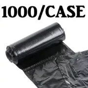 1000 CASE 20-30 Gallon Black 0.9 Mil 30" x 36" Low Density Trash Bag Can Liner