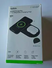 NEW Black Belkin BoostCharge Pro 2-in-1 MagSafe Wireless Charging Pad WIZ021ttBk